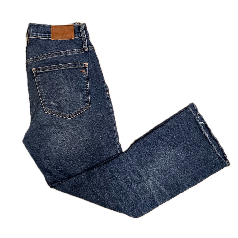 Madewell Cali Demi Boot Jeans dark wash size 25 0 frayed classic denim - Picture 5 of 15